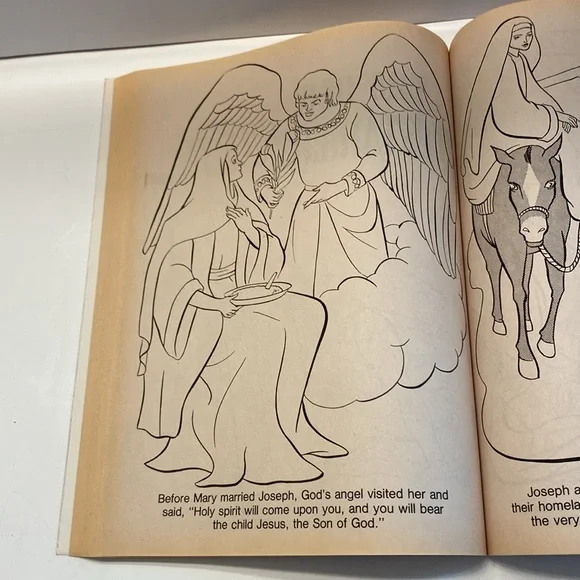 Vintage 1991 The Bible Coloring Book Pictures Old and Testament - - Picture 11 of 15